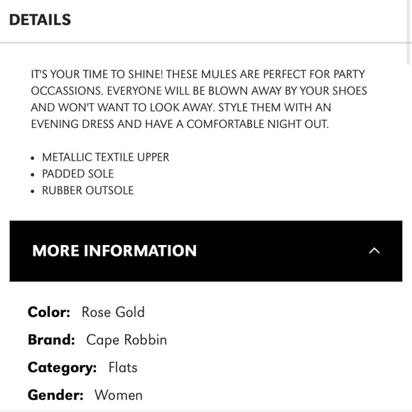 Cape Robbin | Vegan Metallic Rose Gold Knotted Pointed Toe Slip On Flats Mules - Picture 13 of 13